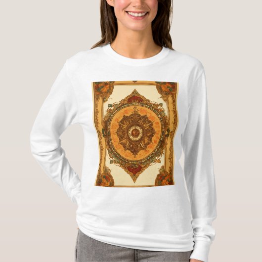 Ingewikkelde vlinder Mandala Boho T-shirt (Voorkant)