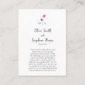 Ingewikkelde Waterverf Bloemen Bruiloft Gebed Kaar Plaatskaartje (Voorkant)