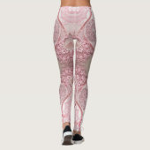 Ingewikkelde, wervelende patronen van  roze kant leggings (Achterkant)