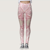 Ingewikkelde, wervelende patronen van  roze kant leggings (Voorkant)