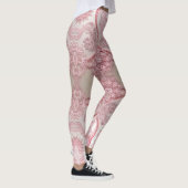 Ingewikkelde, wervelende patronen van  roze kant leggings (Rechts)