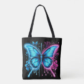 Ingewikkelde wervelingen en bloemen: een grillige  tote bag (Achterkant)