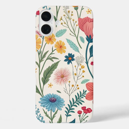 INGEWIKKELDE WILDBLOEMENPRINTS Case-Mate iPhone CASE (Achterkant)