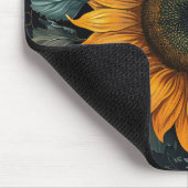 Ingewikkelde zonnebloem botanische kunst muismat (Hoek)