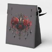 Ingewikkelde zwarte gotische kroonluchter met Roze Bedankdoosjes (Achterkant)