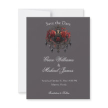 Ingewikkelde zwarte gotische kroonluchter met Roze