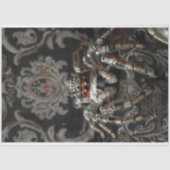 Ingewikkelde zwarte koninklijke gekroonde spinkuns tissuepapier (Voorkant)