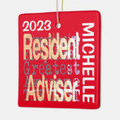 Ingezetene Adviseur Extraordinaire CUSTOM Keramisch Ornament (Links)