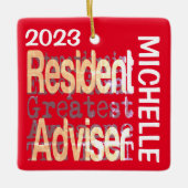 Ingezetene Adviseur Extraordinaire CUSTOM Keramisch Ornament (Voorkant)