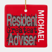 Ingezetene Adviseur Extraordinaire CUSTOM Keramisch Ornament (Achterkant)