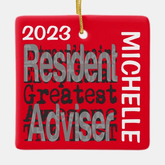 Ingezetene Adviseur Extraordinaire CUSTOM Keramisch Ornament (Voorkant)