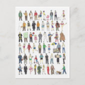 Ingezetenen in de stad NYC New York Briefkaart (Voorkant)