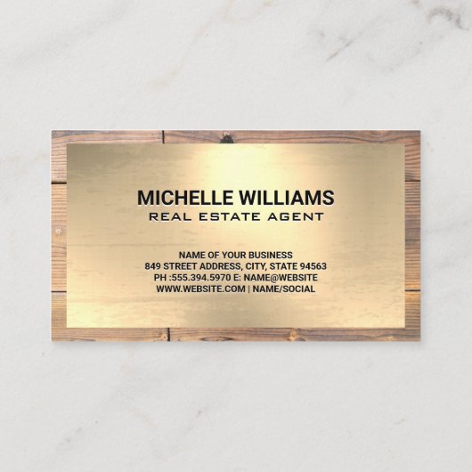 Ingezetenen onroerend goed | Goud- en houtgrens Visitekaartje (Achterkant)