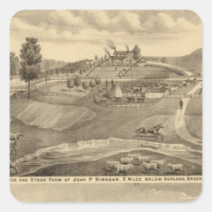 Ingezetenschap en boerderij vierkante sticker