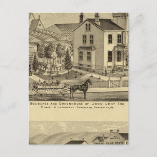 Ingezetenschap en Greenhouse van John Lent Sewickl Briefkaart