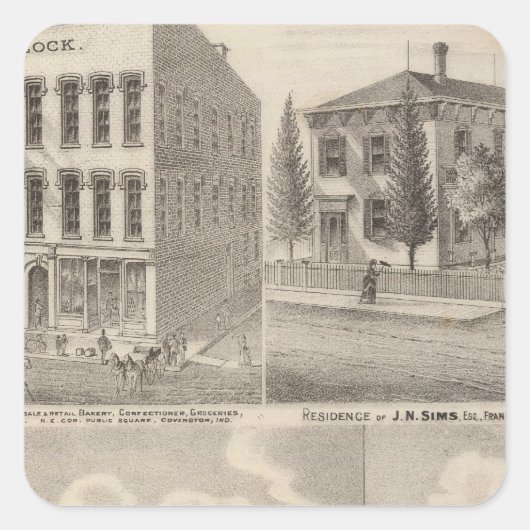 Ingezetenschap en molen van Samuel Cade, was Tp Vierkante Sticker (Voorkant)
