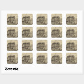 Ingezetenschap van AM Brown Vierkante Sticker (Vel)