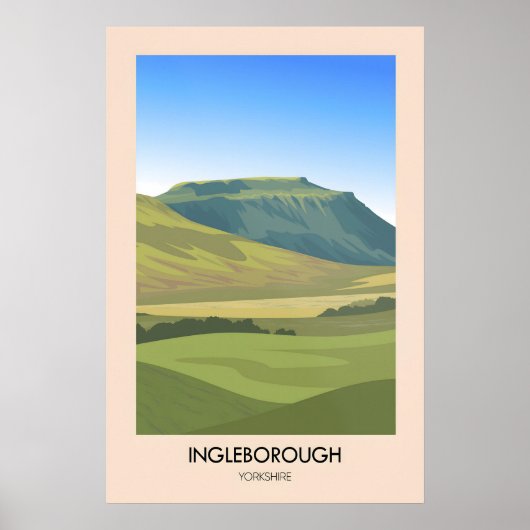 Ingleborough Yorkshire Dales Reisposter Poster (Voorkant)