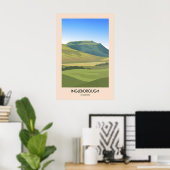 Ingleborough Yorkshire Dales Reisposter Poster (Thuiskantoor)