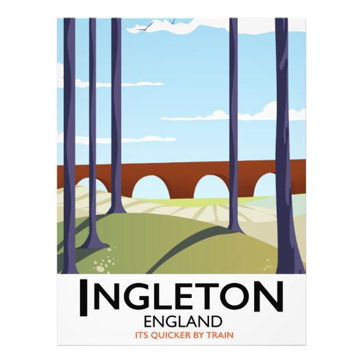 Ingleton Engeland trein reizen poser Foto Afdruk (Voorkant)