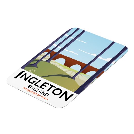 Ingleton Engeland trein reizen poser Magneet (Linkerzijde)