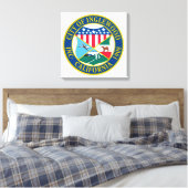 Inglewood California City Seal Canvas Afdruk (Insitu (Slaapkamer))