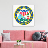 Inglewood California City Seal Canvas Afdruk (Insitu (Woonkamer))