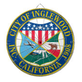 Inglewood California City Seal Dartbord (Voorkant)
