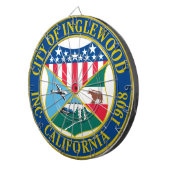 Inglewood California City Seal Dartbord (Voorkant Rechts)