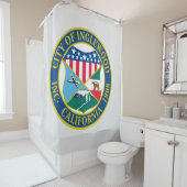 Inglewood California City Seal Douchegordijn (In situ)