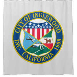 Inglewood California City Seal Douchegordijn
