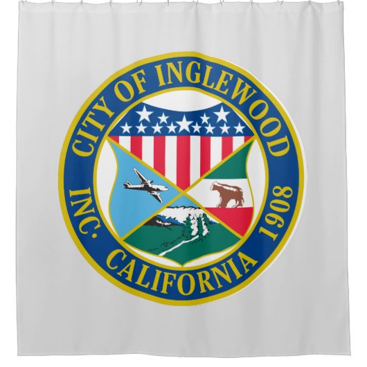 Inglewood California City Seal Douchegordijn (Voorkant)