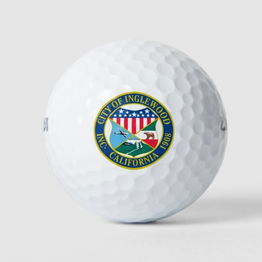 Inglewood California City Seal Golfballen (Voorkant)