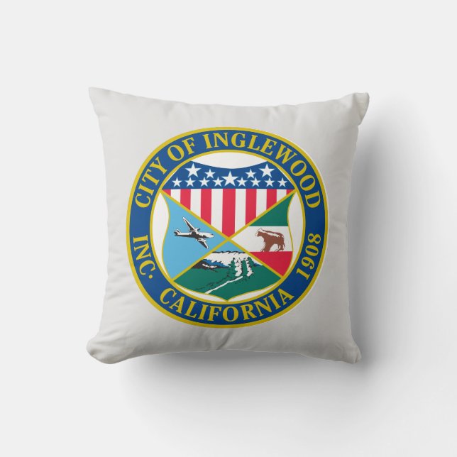 Inglewood California City Seal Kussen (Voorkant)