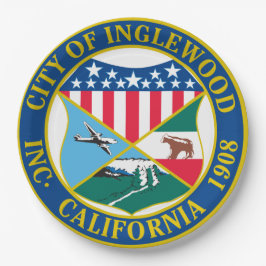 Inglewood California City Seal Papieren Bordje