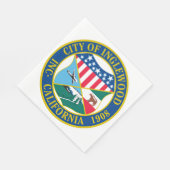 Inglewood California City Seal Servet (Hoek)