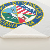 Inglewood California City Seal Sherpa Deken (3/4)