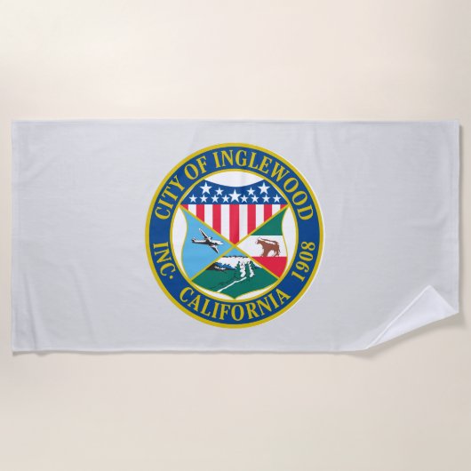 Inglewood California City Seal Strandlaken (Voorkant)