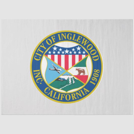 Inglewood California City Seal Tissuepapier (Voorkant)