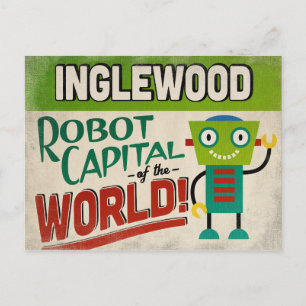 Inglewood California Robot - Funny  Briefkaart