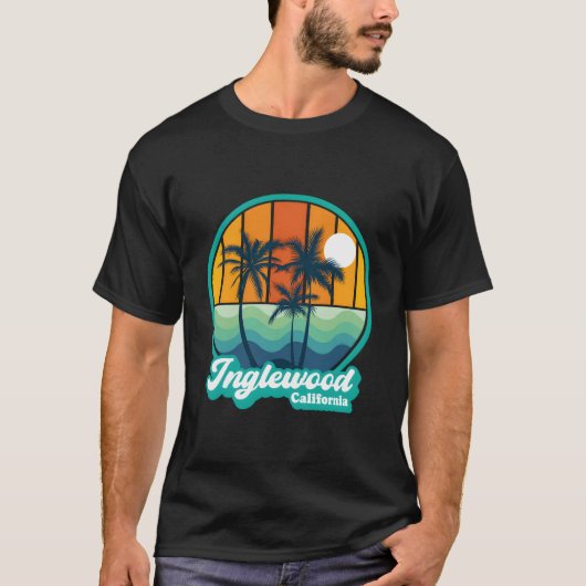 Inglewood California Summer Vacation Beach T-shirt (Voorkant)