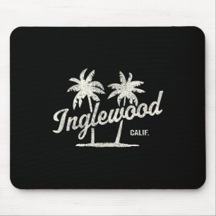 Inglewood California Vintage 70s Palmbomen Graphi Muismat