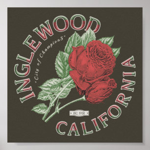 INGLEWOOD VINTAGE LOS ANGELES CALIFORNIË POSTER