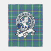 Inglis Ancient Clan badge Tartan Pset Fleece Deken (Voorkant)