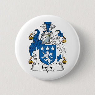 Inglis Family Crest Ronde Button 5,7 Cm