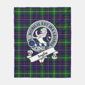 Inglis Modern Clan badge Tartan Pset Fleece Deken (Voorkant)