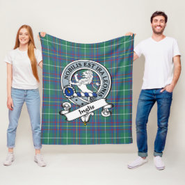Inglis Oude Clan Badge Tartan Schotlandse ruit Fleece Deken