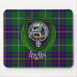 Inglis Schotse Clan Tartan en Wapen Muismat