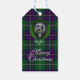 Inglis Schotse Clan Tartan & Wapen Cadeaulabel