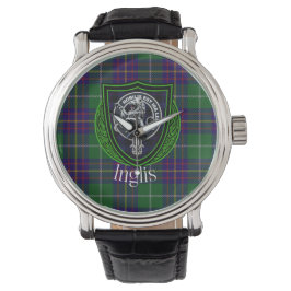 Inglis Schotse Clan Tartan & Wapen Horloge